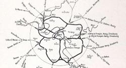 Plan issu de l’article « Le programme de construction d’autoroute dans la région parisienne », RGRA n° 107, novembre 1934