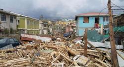 Dommages causés par l’ouragan Maria à Roseau, Dominique, le 20 septembre 2017.